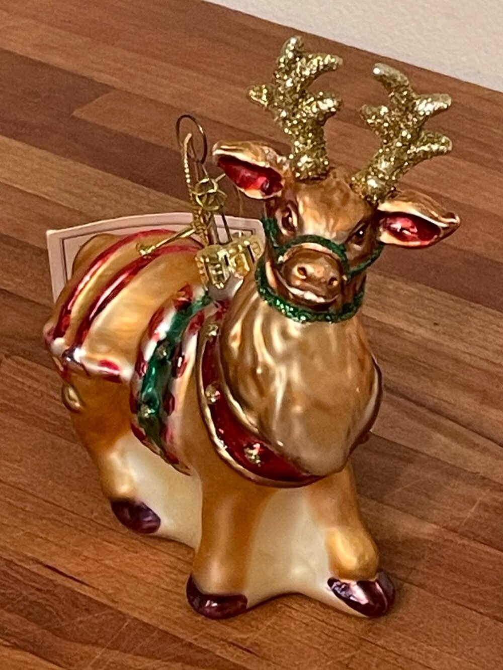 Vintage Fitz and Floyd Candy Lane Reindeer Ornament